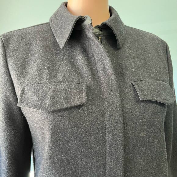 J. Crew Womens Wool Blend Jacket M Vintage Military Winter Preppy Minimalist - Picture 2 of 6